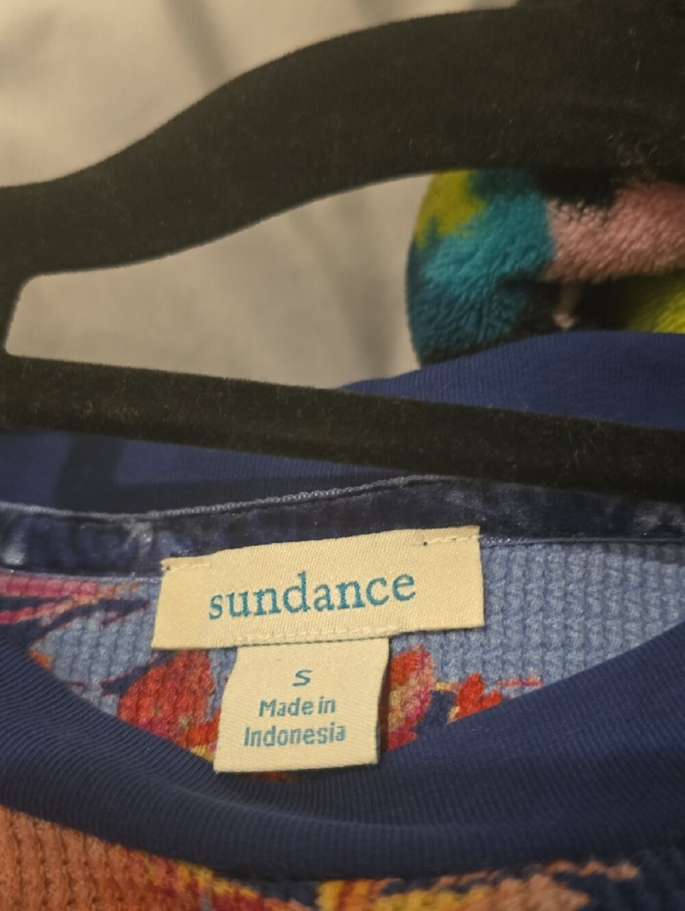 Sundance Navy Floral Long-Sleeve Crewneck Top - Picture 2 of 3